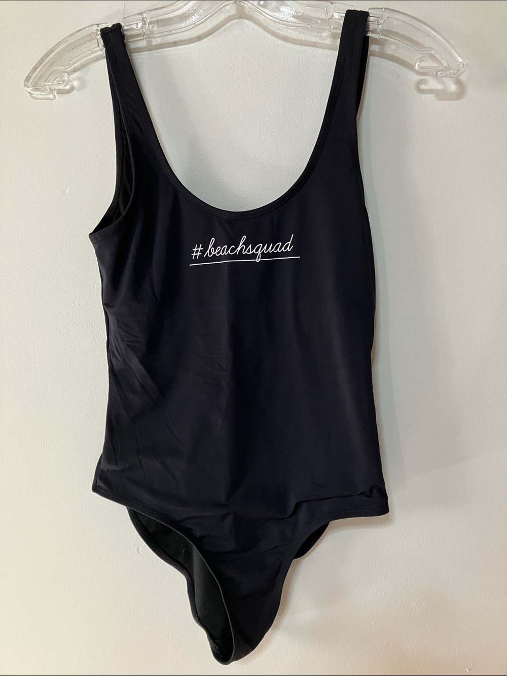Garage Black High Cut High Leg One Piece Swimsuit Bathing Suit Low Back Size XS